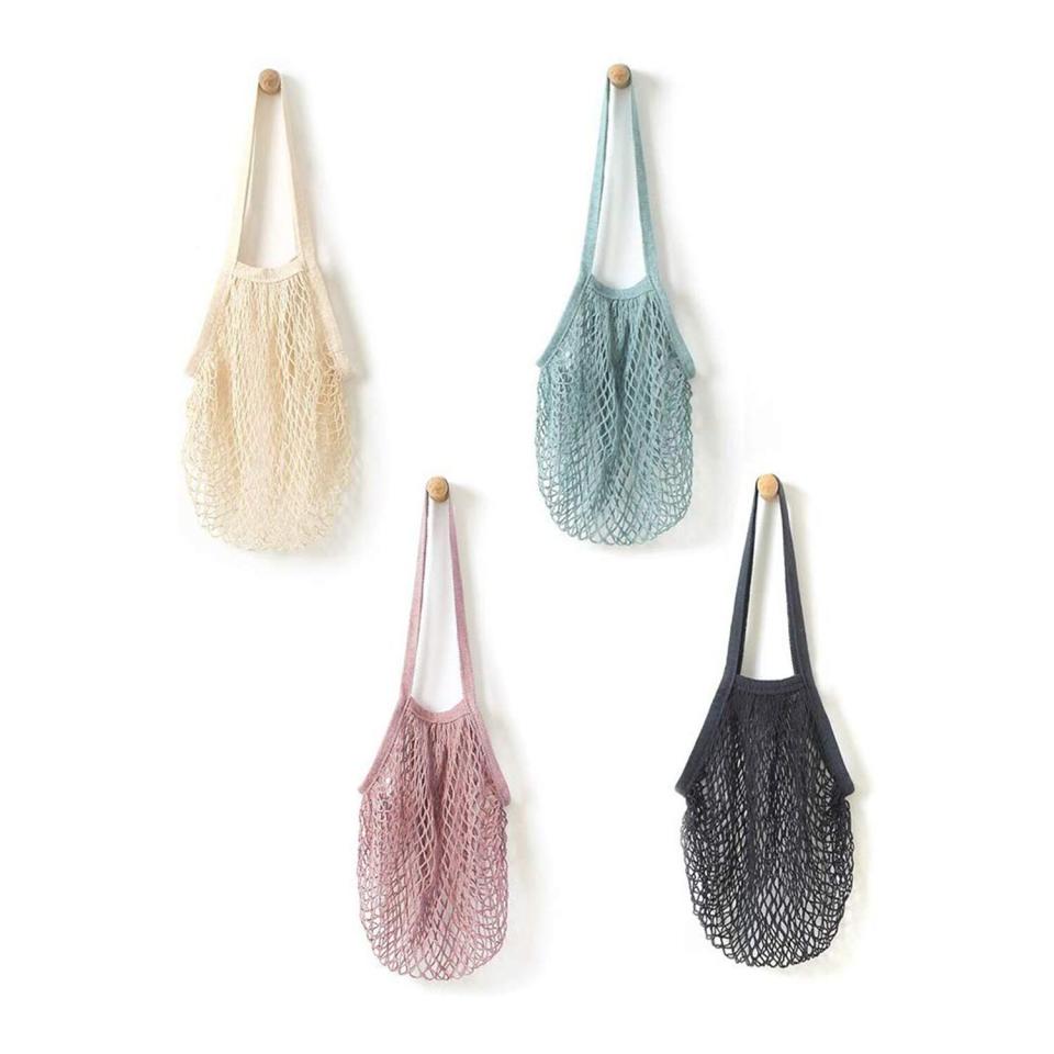 Reusable Produce Net String Bags Four-Pack