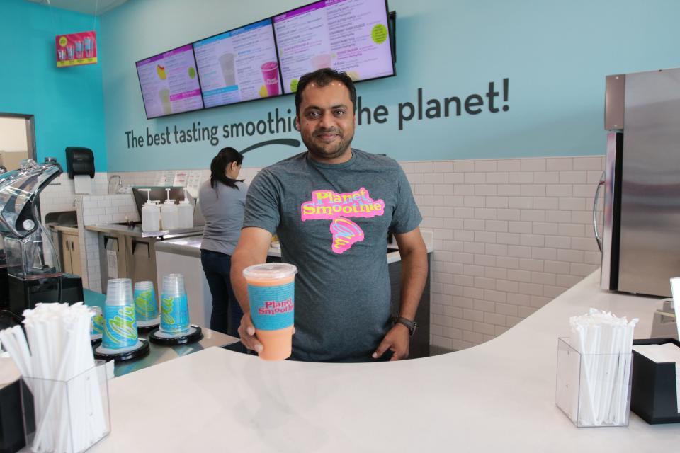 Franchisee and owner Victor Patel opened the first Planet Smoothie store in Panama City at 524 Hawkins Ave, in the Bay City Point shopping plaza.