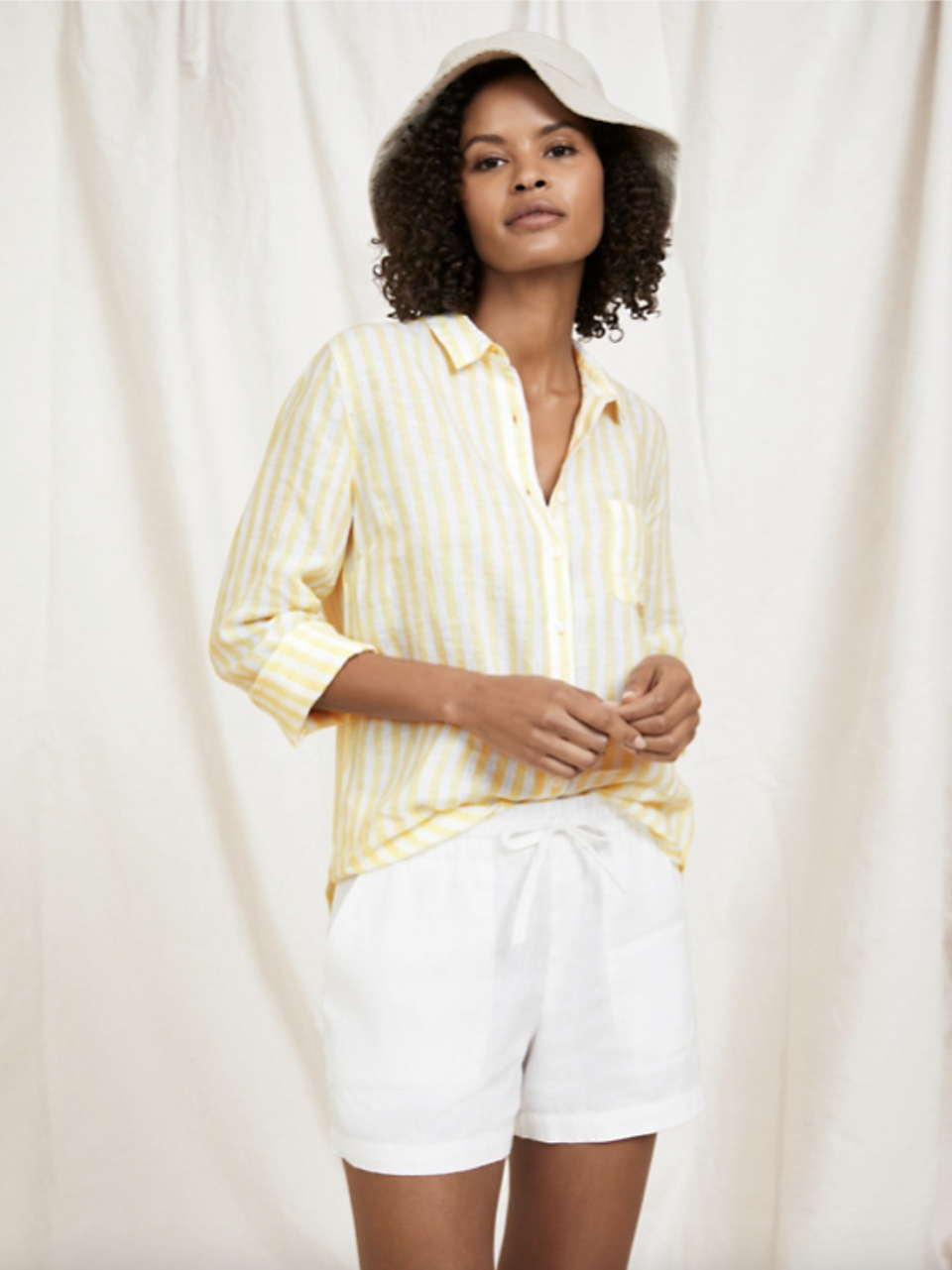 Garnet Hill Easy Linen Button-Down Shirt