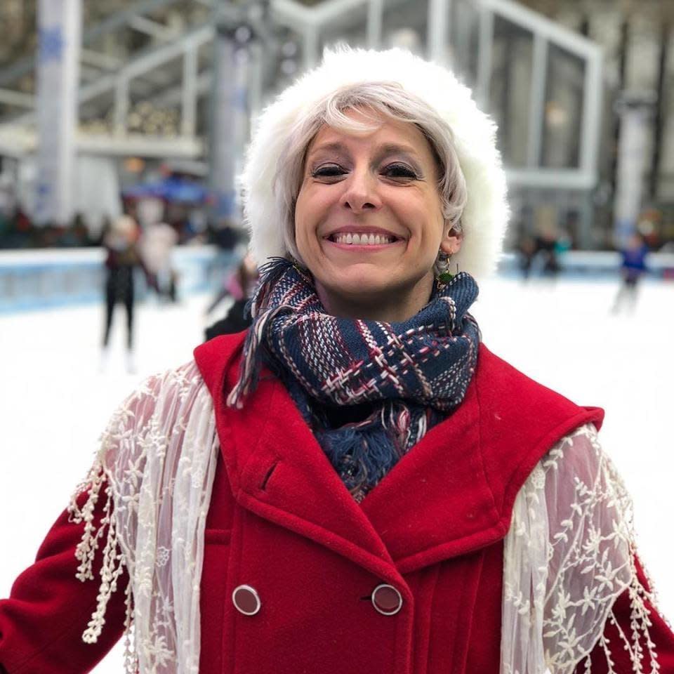 Mrs. Claus on ice. (Photo: Photo Courtesy of Ann Votaw)