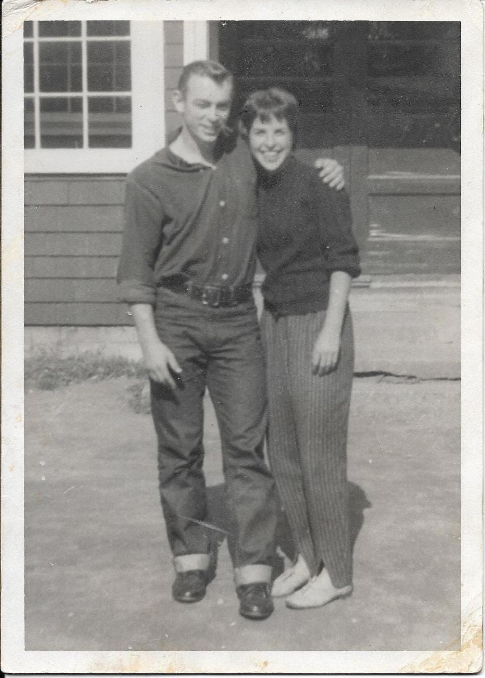 Joe McEntyre and Judi Gleyseen are pictured in 1958 at Goddard College, two years before their marriage. The two lived on Sanibel Island with their daughter, Holly, and Joe's mother, Helen, at the time of Judi's death on Sept. 8, just three weeks before Hurricane Ian struck Florida.