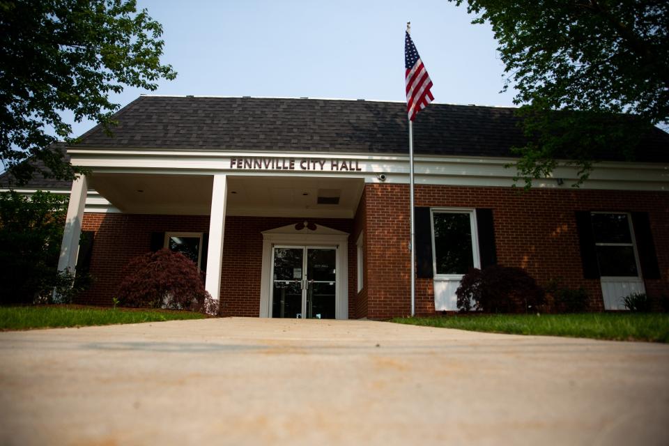 Fennville City Hall is pictured May 17, 2023. Four seats on the city commission will be write-in only this November.