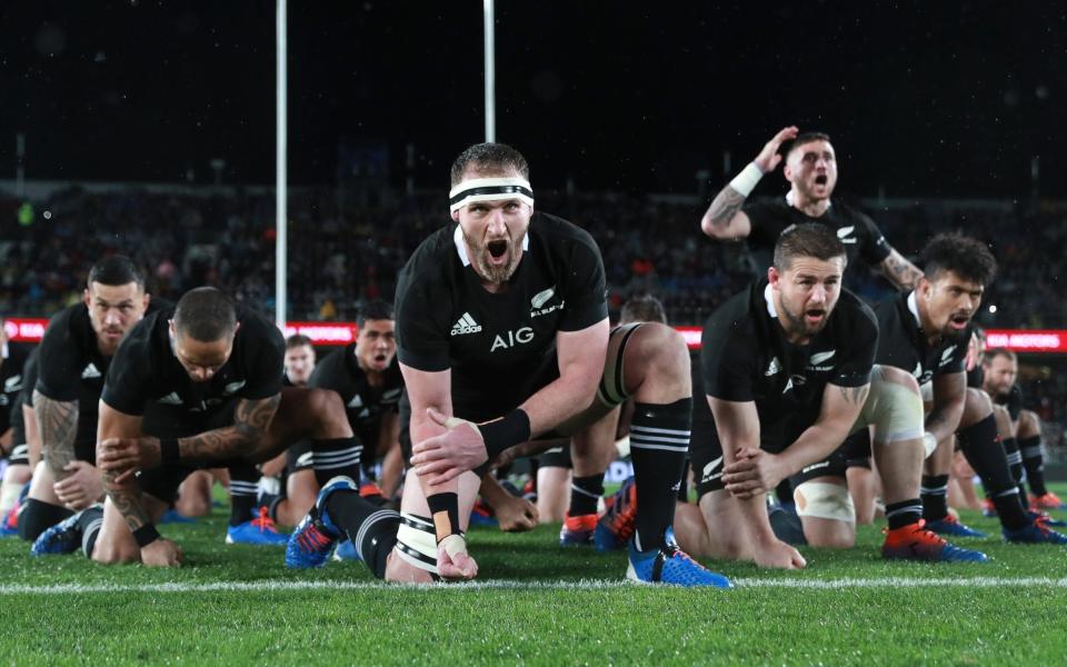 Captain Kieran Read (centre) leads the Haka - Getty Images AsiaPac