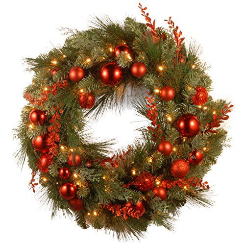 National Tree Company Pre-Lit Artificial Christmas Wreath