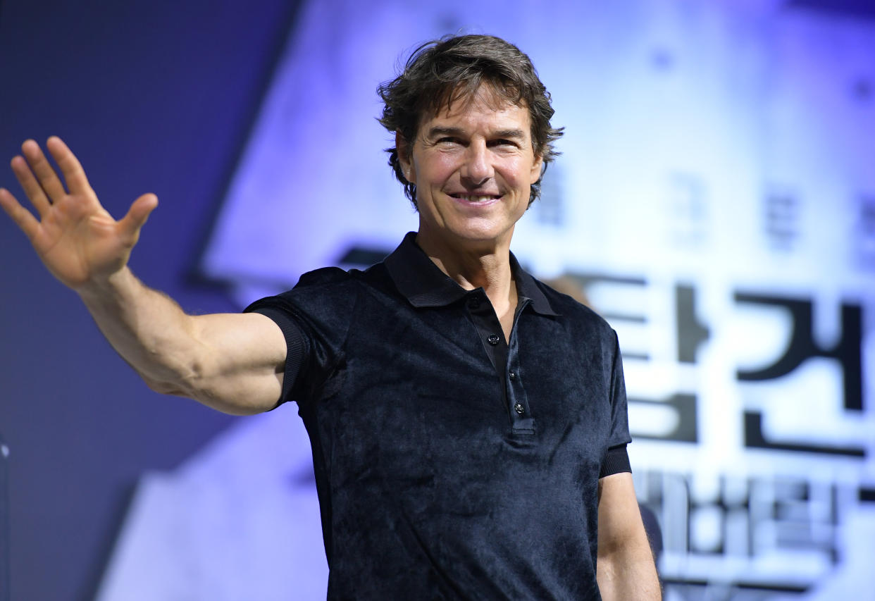 SEOUL, SOUTH KOREA - JUNE 20: Actor Tom Cruise during a press conference of the movie 'Top Gun: Maverick' at Lotte Hotel World on June 20, 2022 in Seoul, South Korea. (Photo by The Chosunilbo JNS/Imazins via Getty Images)