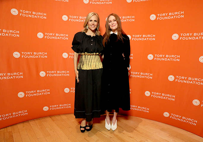 Tory Burch and Julianne Moore at the 2022 Embrace Ambition Summit, hosted by the Tory Burch Foundation on June 14. - Credit: Tory Burch