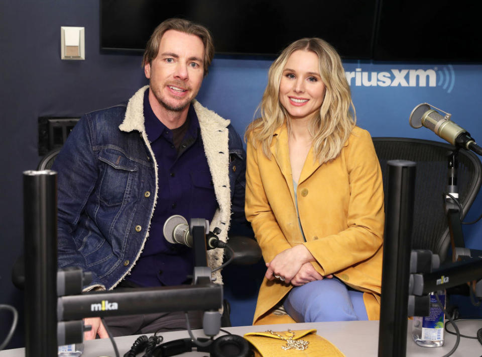 Dax and Kristen sitting down in the SiriusXM studios