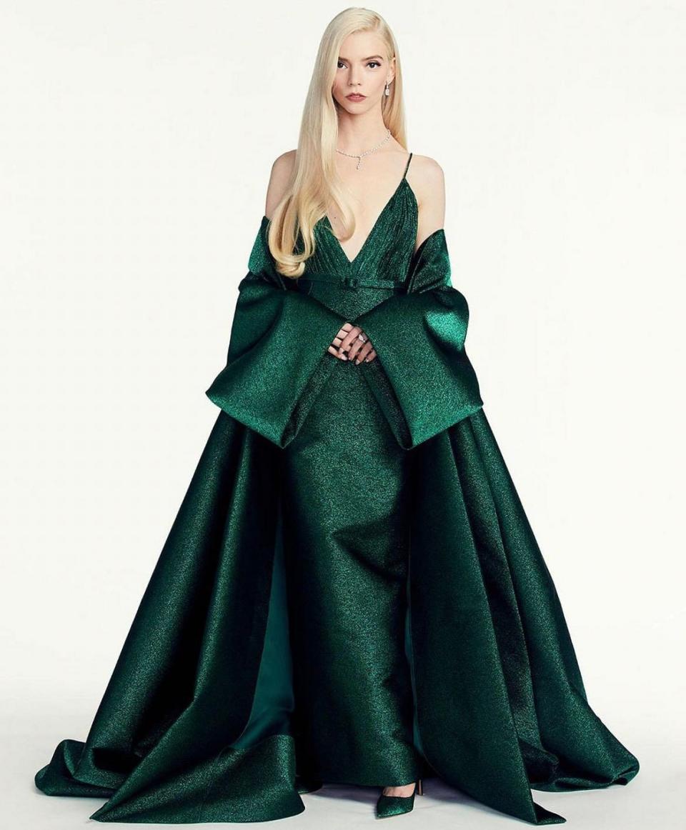 <p>Anya Taylor Joy wears a Christian Dior Haute Couture.</p>