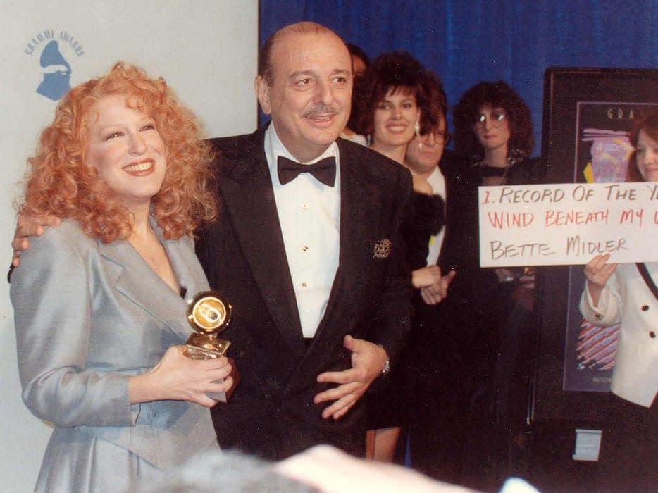 Bette Midler and Arif Mardin Grammys 1990