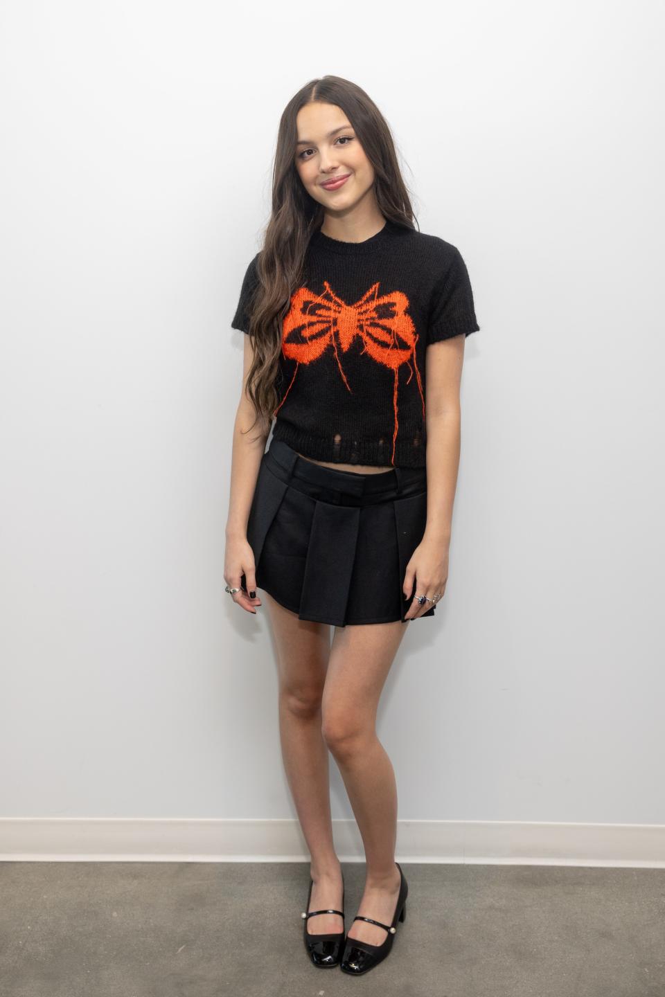 <h1 class="title">Olivia Rodrigo Visits the SiriusXM Studios in Los Angeles</h1><cite class="credit">Emma McIntyre/Getty Images</cite>