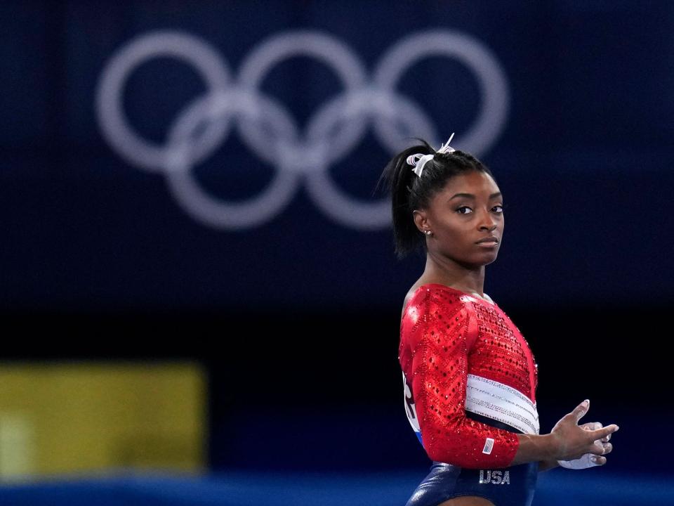 Simone Biles at Tokyo 2020.