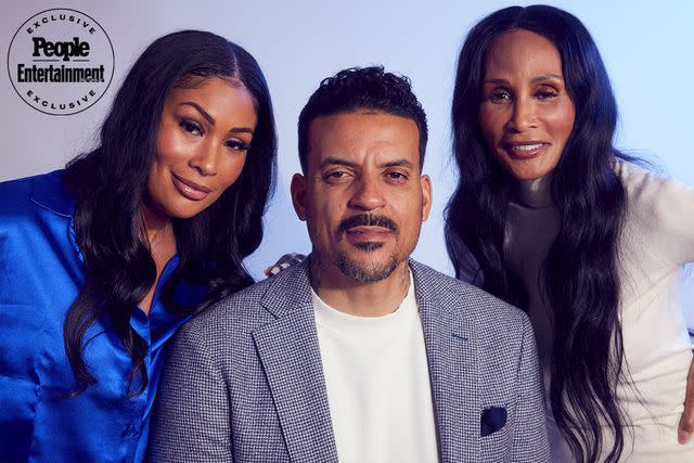 <p>Corey Nickols/Getty</p> Anansa Sims, Matt Barnes, and Beverly Johnson of 'The Barnes Bunch'