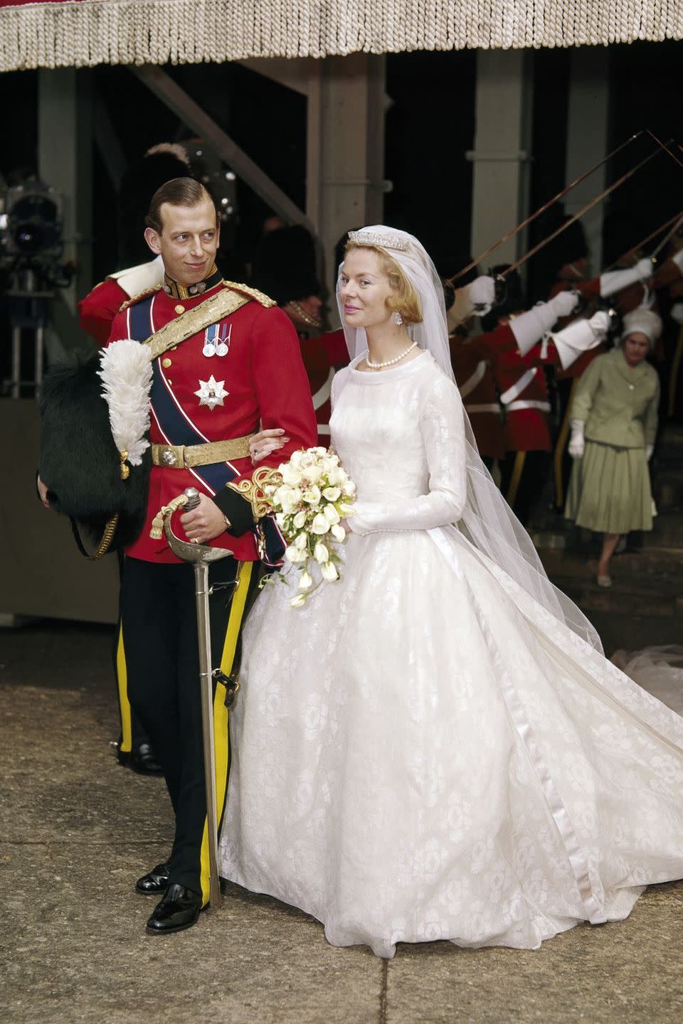 <p><strong>Wedding date: </strong>June 8, 1961</p><p><strong>Wedding tiara; </strong>Katharine, Duchess of Kent wore the Kent Diamond and Pearl Fringe Tiara when she married Prince Edward, Duke of Kent. The tiara had been given to her by her mother-in-law, Princess Marina, and she wore it often. <br></p>