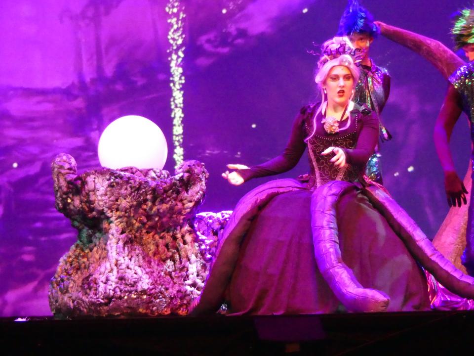 Danielle Ferris plays the role of Ursula the sea witch in the Excelsior Charter School production of Disney’s The Little Mermaid.