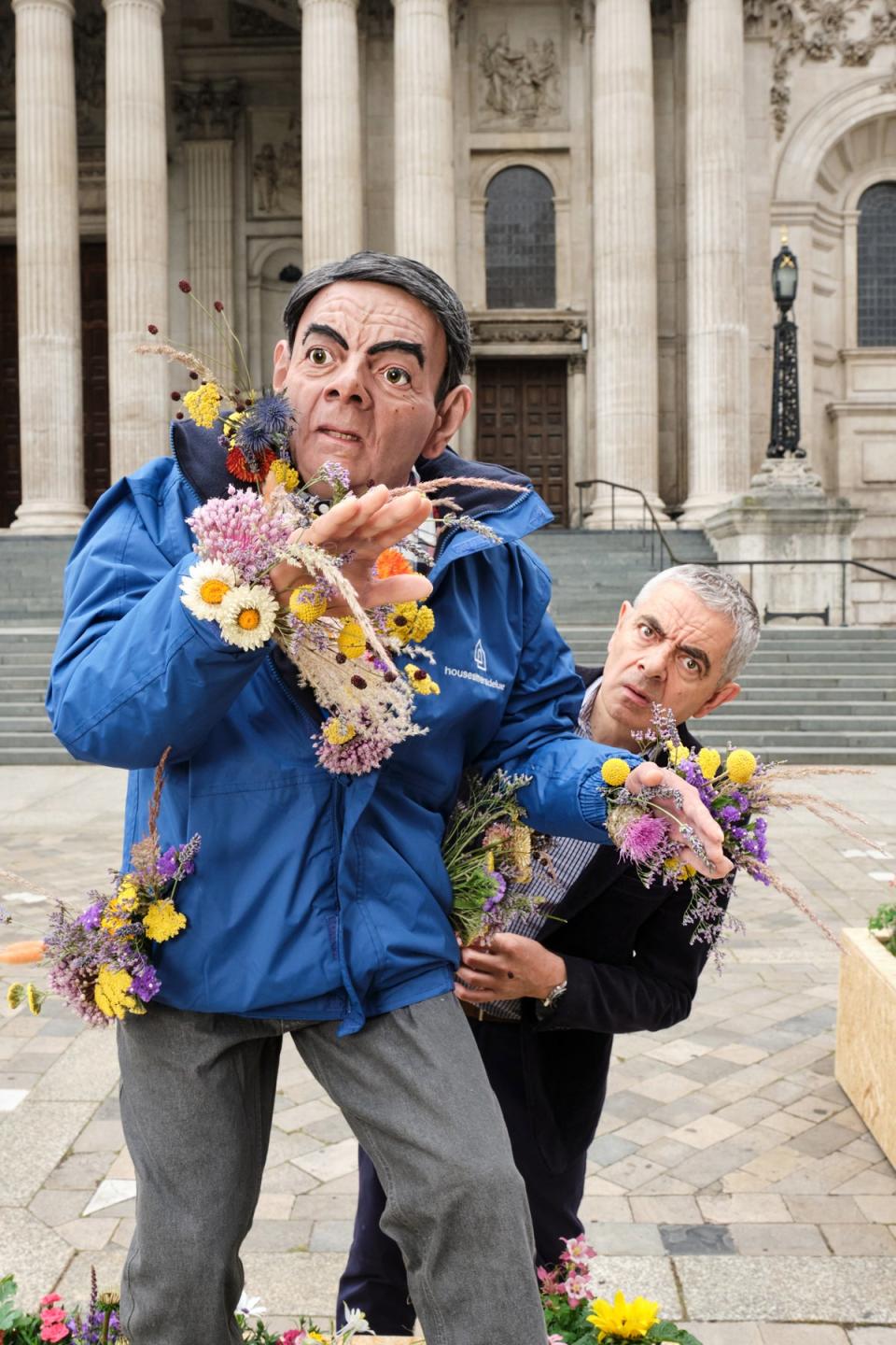 The sculptures are based on Rowan Atkinson’s character from upcoming Netflix show Man vs Bee (Hope&Glory)