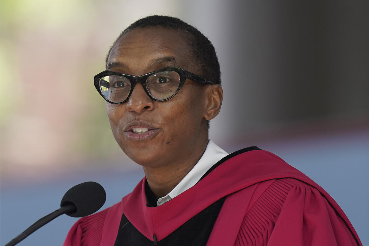 Claudine Gay resigned as Harvard University's president on Tuesday amid plagiarism accusations and criticism over testimony at a congressional hearing related to the Israel-Hamas war. (Steven Senne/AP)