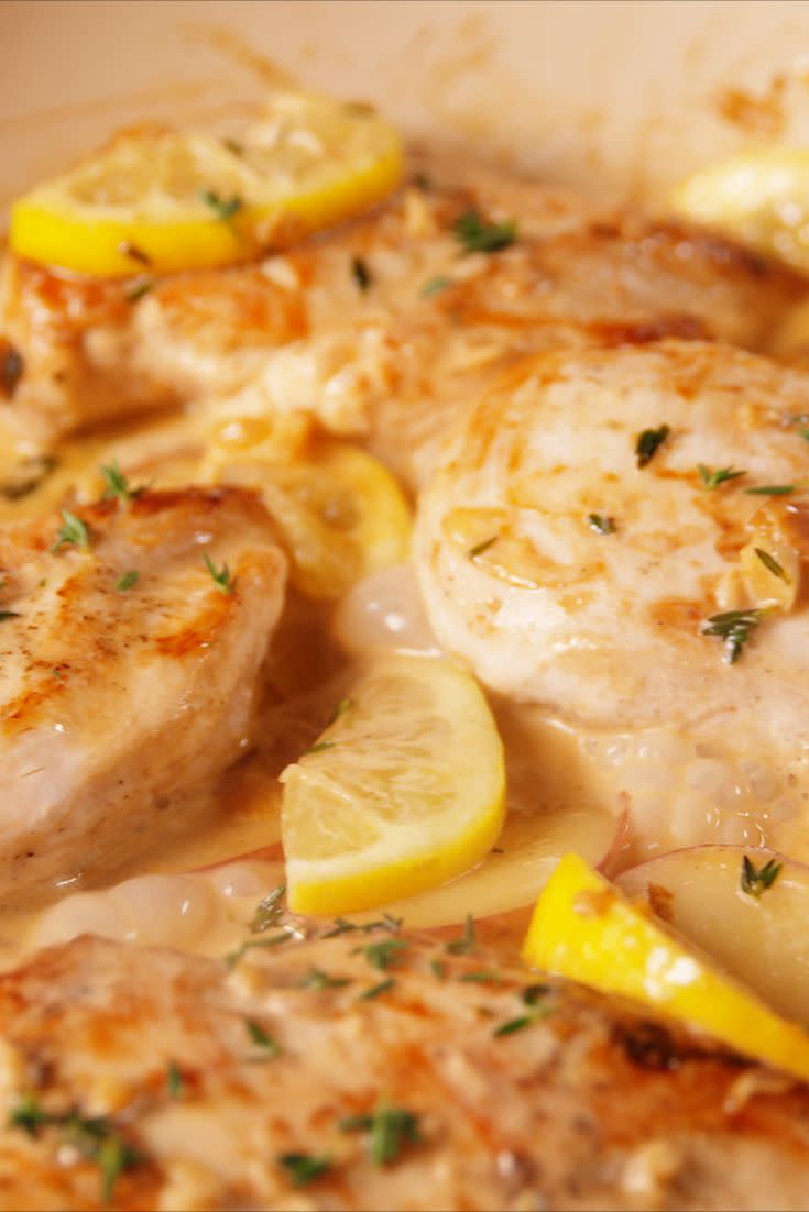 <p>This lemon cream sauce is everything.</p><p>Get the recipe from <a href="/cooking/recipes/a50267/creamy-lemon-chicken-recipe/" data-ylk="slk:Delish;elm:context_link;itc:0;sec:content-canvas" class="link ">Delish</a>.</p>