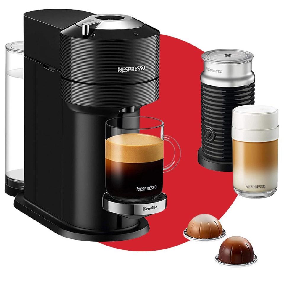 Nespresso Vertuo Next Deluxe Dark Chrome & Aeroccino3 Milk Frother