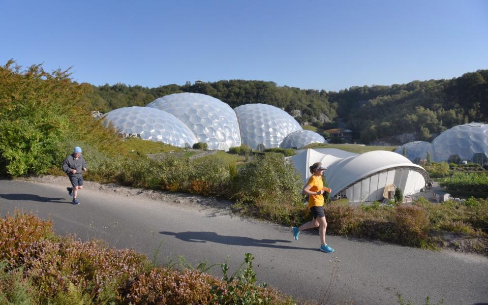 Dow0091453Weekend; Beautiful park runs; Pix show the park run at the Eden Project, near St Austell, Cornwall.Pic Jay Williams 14-09-19 - JAY WILLIAMS