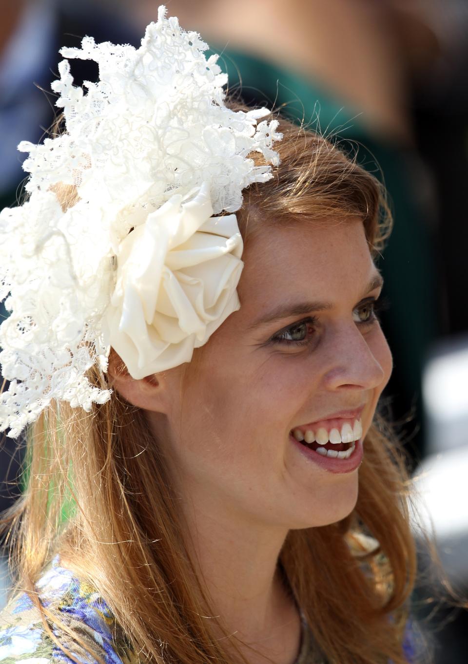 Britain's Princess Beatrice arrives at the course for the second day of the Epsom Derby Festival, in Surrey, southern England, on June 4, 2011. The Queen's horse, Carlton House, ridden by Ryan Moore, is seeking to be the first Derby winner owned by a reigning monarch since Minoru won in 1909 for King Edward VII. AFP PHOTO / ADRIAN DENNIS (Photo credit should read ADRIAN DENNIS/AFP/Getty Images)