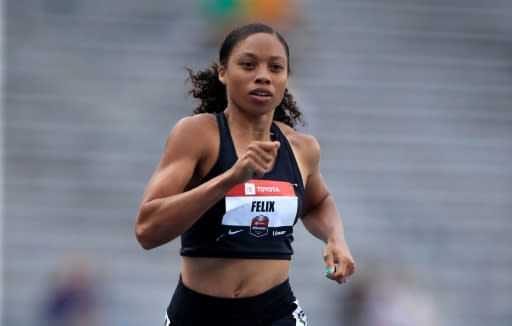 Allyson Felix was named to her ninth consecutive US team for the World Championships on Monday