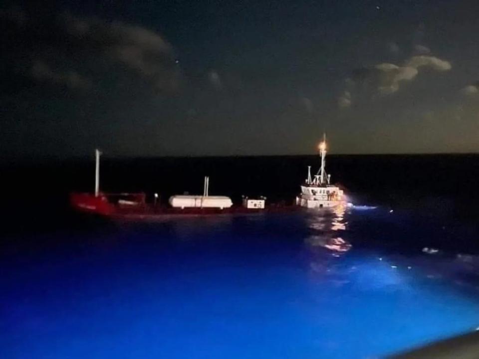 A $51m superyacht owned by multimillionaire JR Ridinger rear-ended and sunk a gas tanker in the Bahamas on Christmas Eve (Maritime Management LLC)