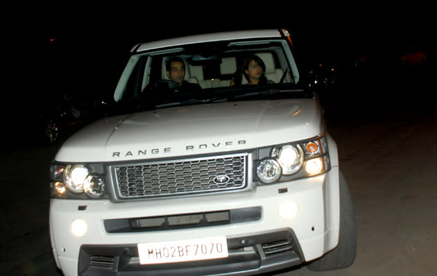 Amrita and Shakeel in their Range Rover