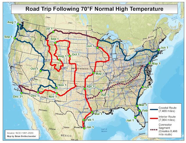 A Climate Scientist Has Mapped Out the Perfect Road Trip Route