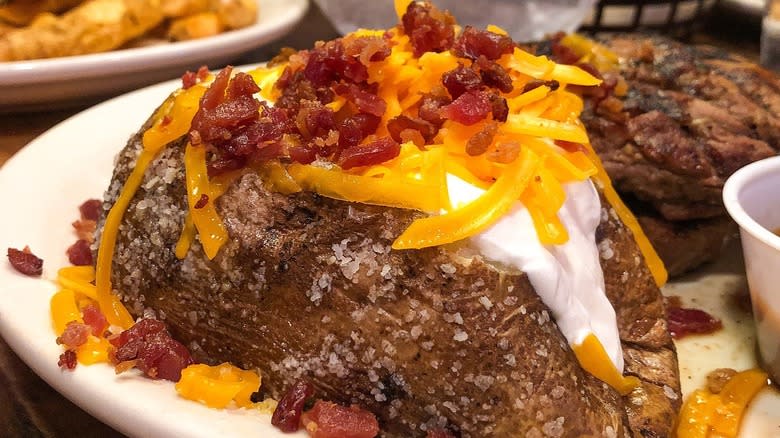 Texas Roadhouse loaded baked potato