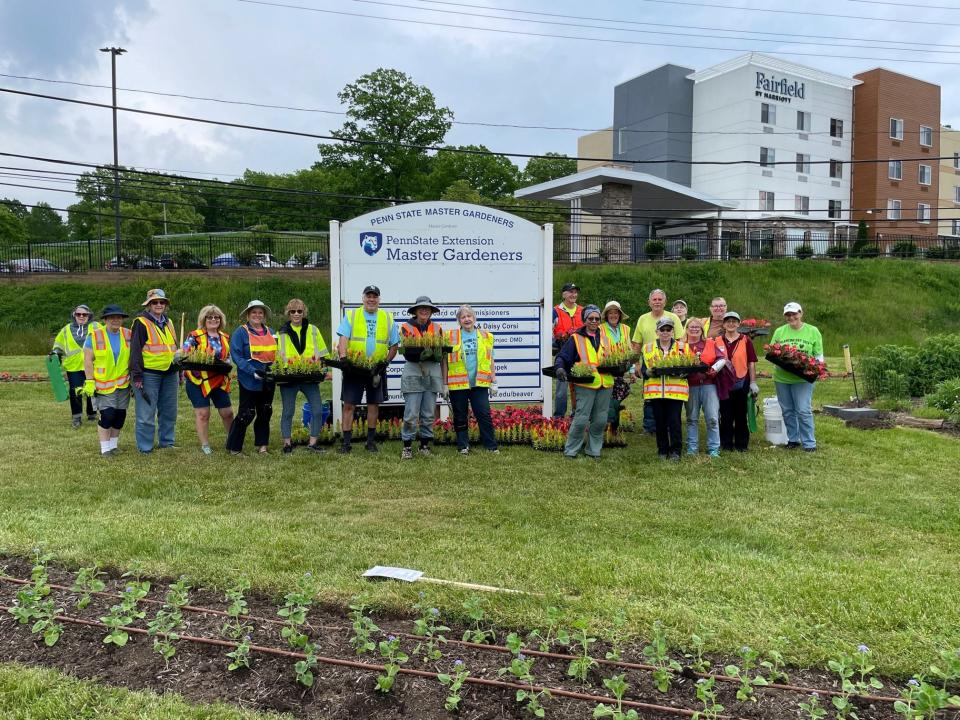 Planting day along Route 18 in Center Township