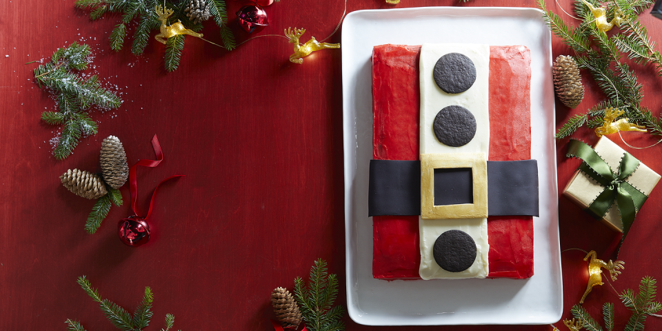 <p>Christmas dinner just isn't complete without Santa — or dessert. Combine the two in this cheeky cake.</p><p><a href="https://www.womansday.com/food-recipes/food-drinks/recipes/a60667/santa-cake-recipe/" rel="nofollow noopener" target="_blank" data-ylk="slk:Get the Santa Cake recipe.;elm:context_link;itc:0;sec:content-canvas" class="link "><em><strong>Get the Santa Cake recipe.</strong></em></a></p>