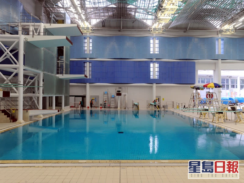 九龍公園游泳池關閉消毒。資料圖片