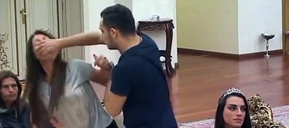 A contestant was previously caught attacking his ‘wife’ on camera.