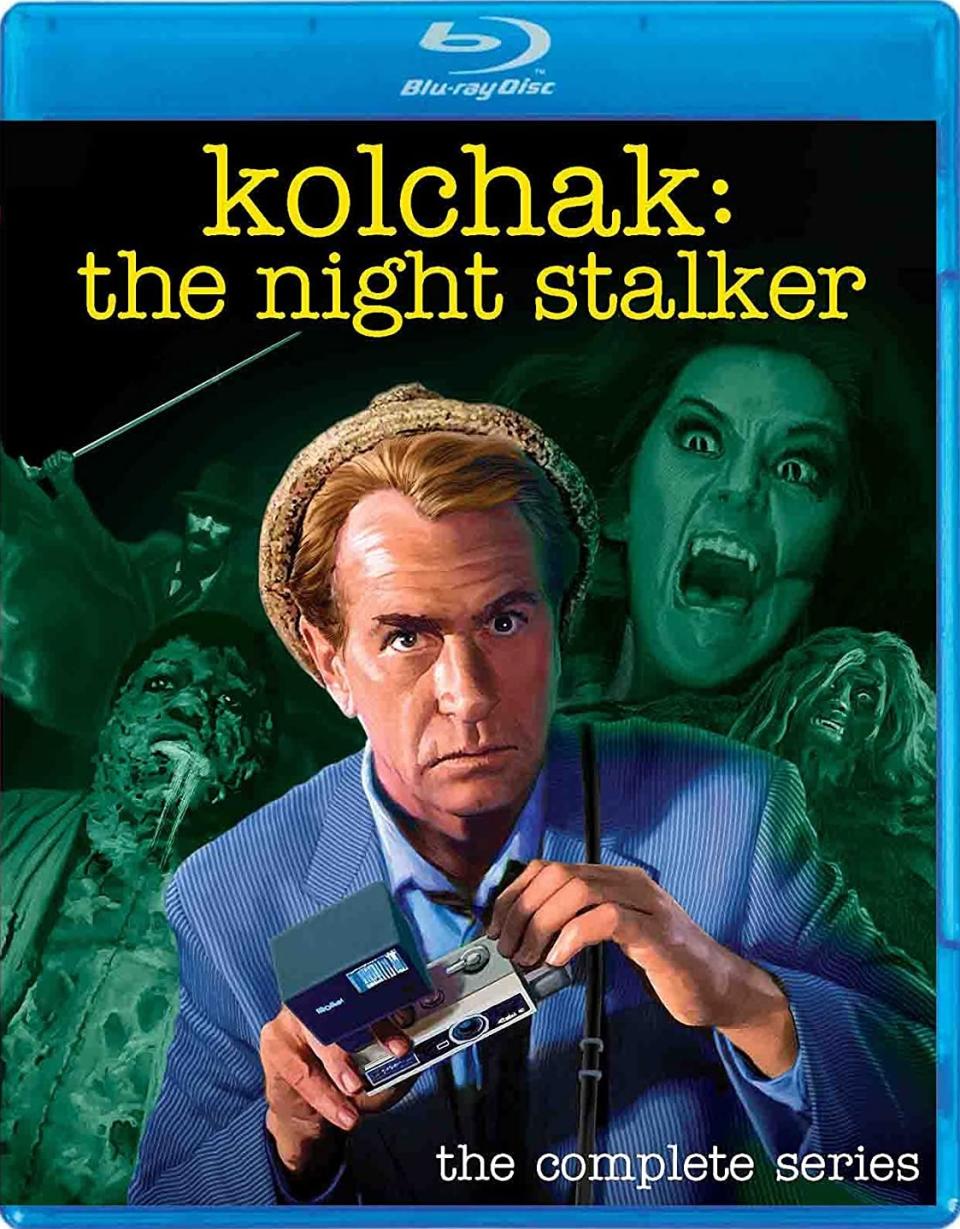 The box for the Blu-ray set of Kolchak: The Night Stalker, with Darren McGavin.