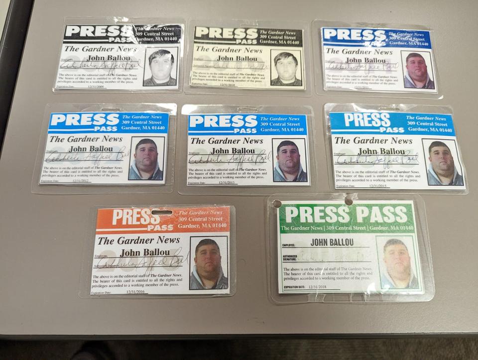 What am I going to do with all of these Gardner News press passes now?