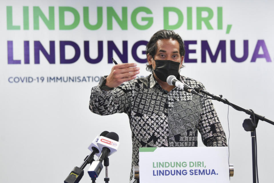 According to Minister of Science, Technology and Innovation Khairy Jamaluddin, the HIDE system would allow the government to take a more precise and more transparent approach in containing the pandemic. — Bernama pic
