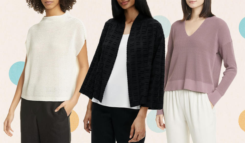 Save up to 65 percent on irresistible Eileen Fisher knits. (Photo: Nordstrom Rack)