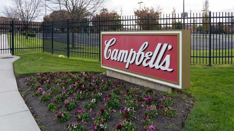A Campbell's soup sign