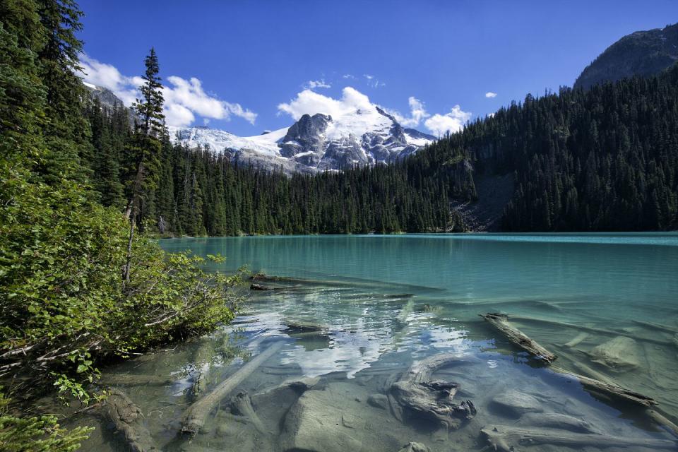 9) The water is turquoise. (Joffre Lakes Provincial Park, British Columbia)