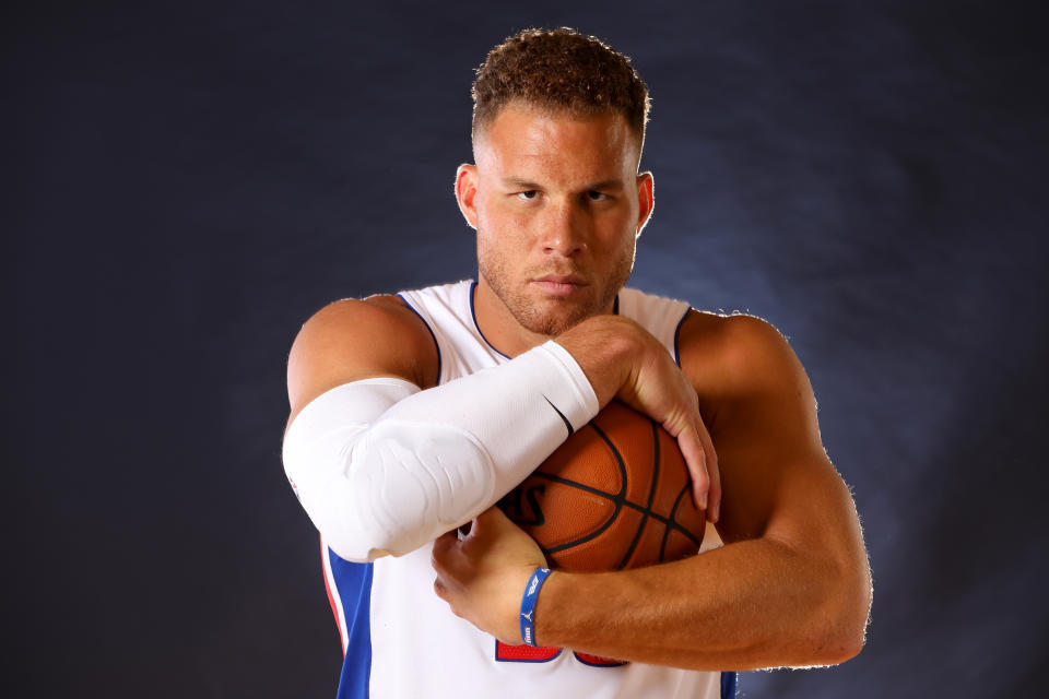 Blake Griffin will miss the first few games of the season because of knee and hamstring issues. (Photo by Gregory Shamus/Getty Images)