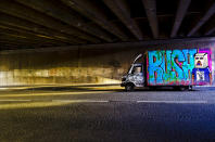 January 13: Rush trash truck by Cedric Duchamp. "I walked in Pre-Saint-Gervais, a small town located just after the ring road, north of Paris. Passing under a tunnel to reach the 19th district, I saw this truck parked there, tagged and almost abandoned. I immediately liked the colors."