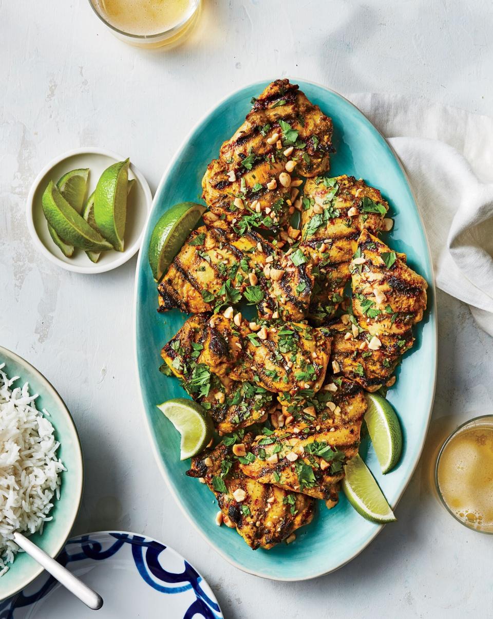 Curried Grilled Chicken Thighs