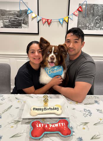 <p>Thalita Teixeira Padilla</p> Thalita Teixeira Padilla, her husband Joel and their dog.