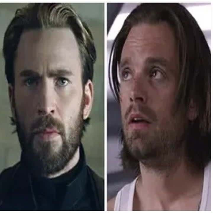 Side-by-side of Captain America and the Winter Soldier