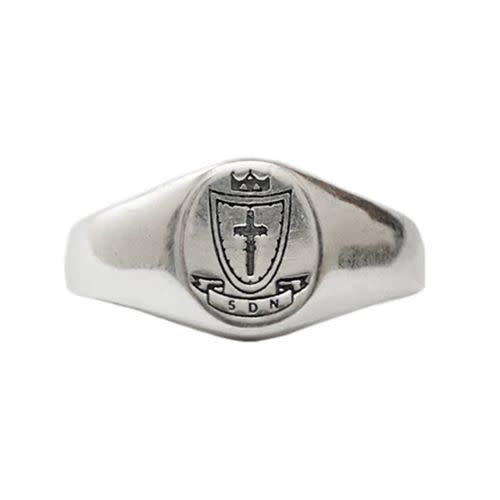 <p><a class="link " href="https://www.selfridges.com/GB/en/cat/serge-denimes-crest-sterling-silver-signet-ring_R03631472/?previewAttribute=SILVER" rel="nofollow noopener" target="_blank" data-ylk="slk:SHOP;elm:context_link;itc:0;sec:content-canvas">SHOP</a></p><p>Though known for a particular strain of rune-like, rugged jewellery, Serge Denimes offers quieter pieces too like this signet ring with the brand's very Arthurian looking coat of arms.</p><p>£50; <a href="https://www.selfridges.com/GB/en/cat/serge-denimes-crest-sterling-silver-signet-ring_R03631472/?previewAttribute=SILVER" rel="nofollow noopener" target="_blank" data-ylk="slk:selfridges.com;elm:context_link;itc:0;sec:content-canvas" class="link ">selfridges.com</a></p>