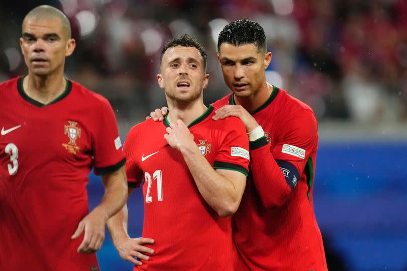 Cristiano Ronaldo started for Portugal with Diogo Jota introduced as a substitute