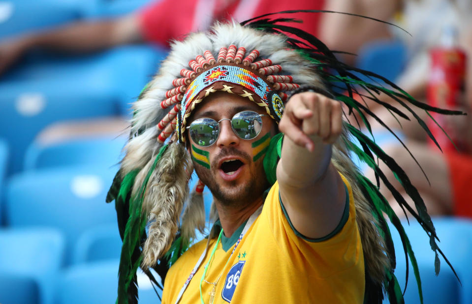 Photogenic fans: Brazil vs. Mexico