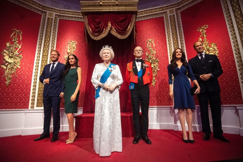 Royal family wax figures | Victoria Jones/PA Images via Getty