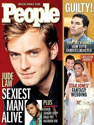 Jude Law, 2004: Jude Law is one of the few non-American lads that made People’s cover over the years. The British actor was spotlighted in films like “Gattaca” and “The Talented Mr. Ripley,” but 2004 was when Jude’s dramatic chops were further stapled in films like “Closer,” “I Heart Huckabees” and “Alfie” – films that tugged on those heartstrings. It was also around this time that his own romantic life was beaming with Sienna Miller, who later pulled a revenge cheat on him with Daniel Craig after Law was caught cheating with his nanny. Law picked up a bad boy persona following the scandal and he also received some flack for fathering five children from three different women. Law is currently starring in the “Young Pope” with Diane Keaton.