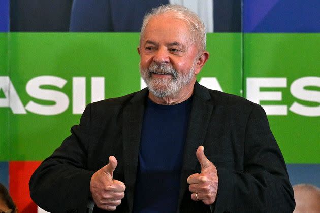 Former leftist leader Lula da Silva, who won the first round of Brazil's presidential election on Sunday, has attempted to build a broad front of opposition to Bolsonaro in an effort to win a runoff race later this month. (Photo: NELSON ALMEIDA via Getty Images)